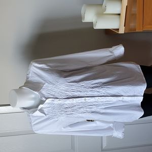 Vintage 100% cotton white button down - Size Large